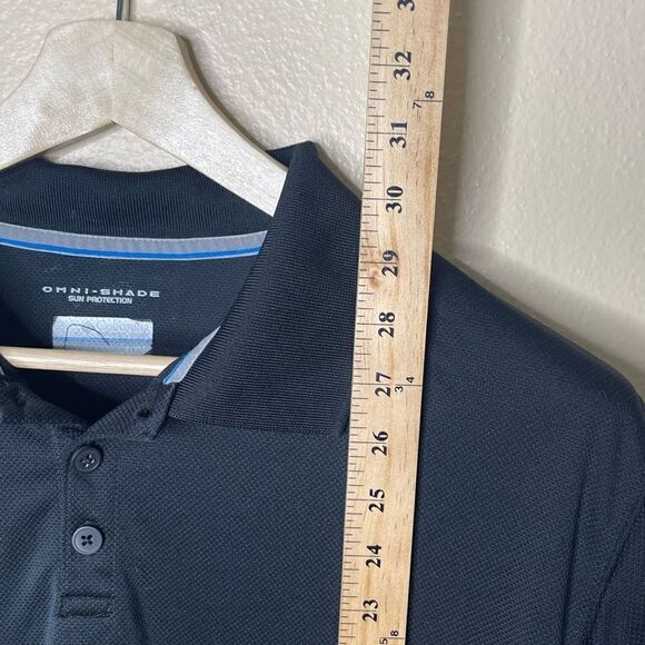 Columbia Shirt Mens XL Black Polo Short sleeve Omni Shade Sun protection - Picture 4 of 7